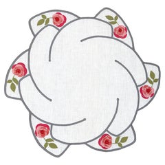 Hand Embroidered Heirloom Petals Placemats (Set of 4)