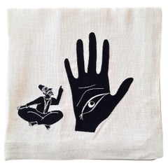 Tovagliolo di lino ricamato a mano "Khomsa" - Collection'S
