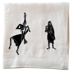 Servilleta de Lino Bordada a Mano "Lahkayet" - Colección Medina