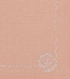 Handbestickte Tischsets mit Meeresmotiven (4er-Set)