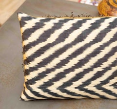 Hand-Embroidered Peacock and Floral Silk Pillow