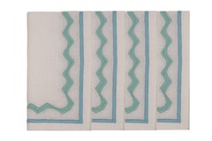 Embroidered Ripple Stitch Napkins (Set of 4)