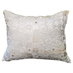 Hand-embroidered Silk Pillow from India
