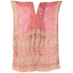 Vintage Hand Embroidered Silk Sari Kaftan