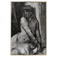Wall Decoration Handmade Silk Embroidered Tapestry, Jesus
