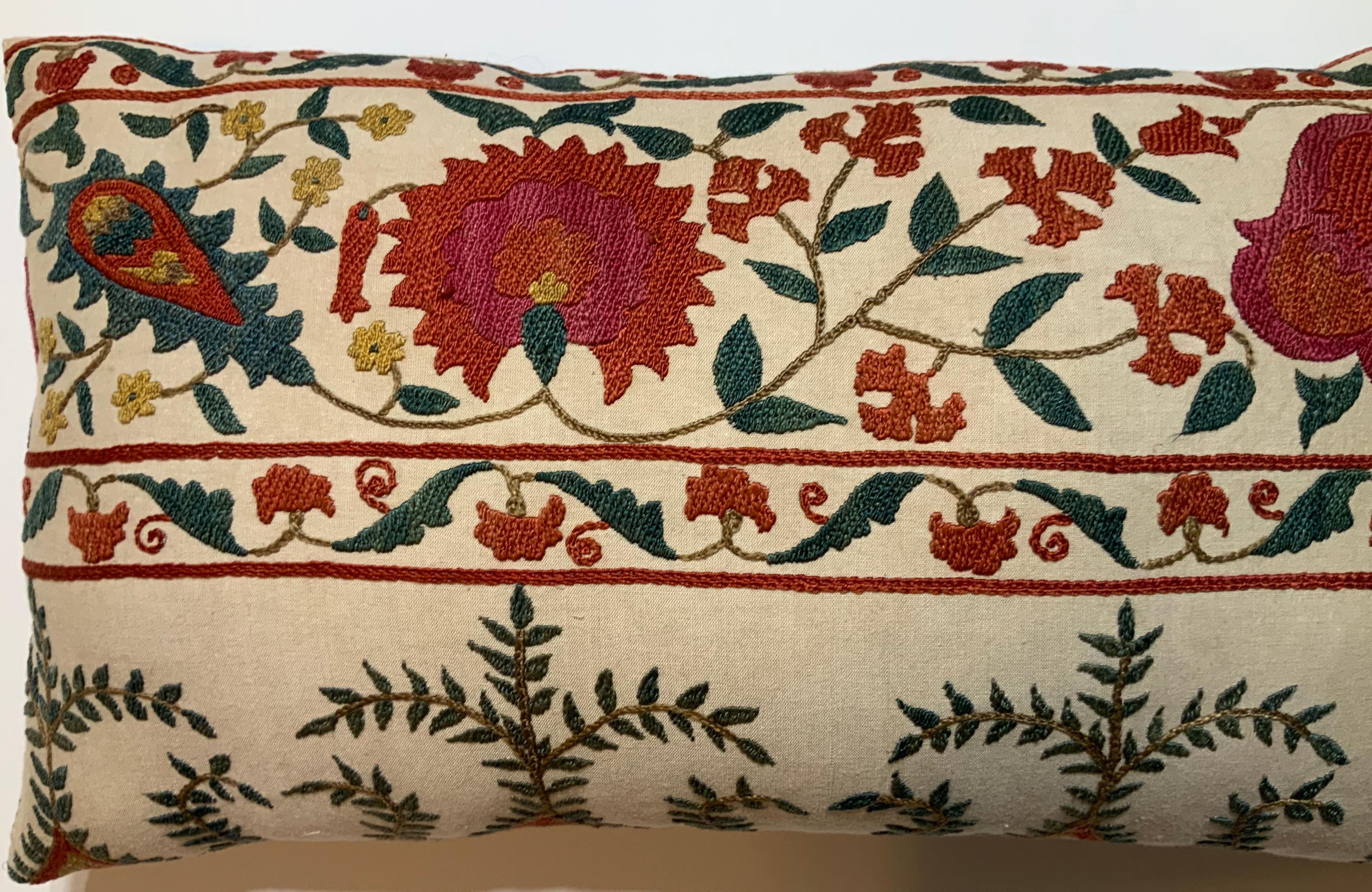 Uzbek Hand Embroidered Suzani Pillow