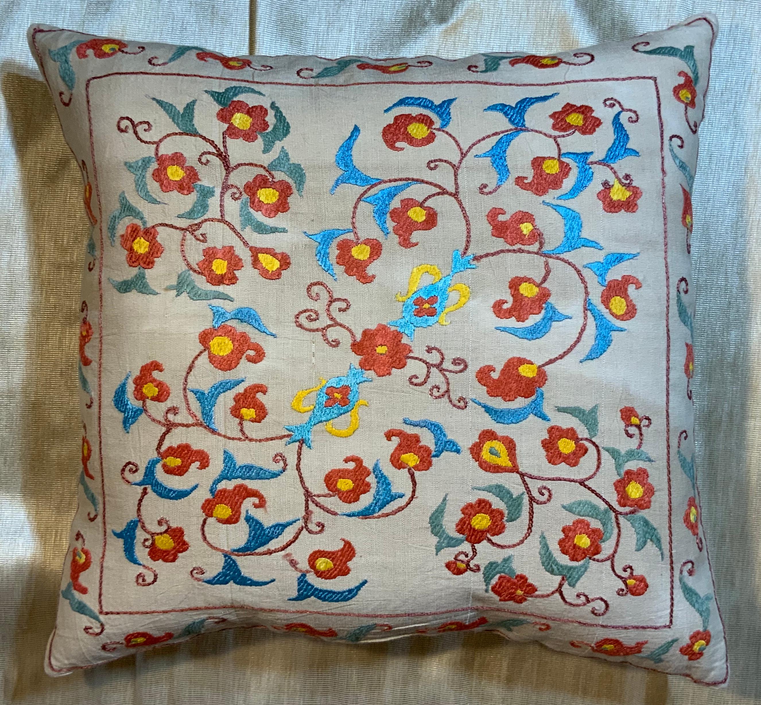 Hand Embroidered Suzani Pillow 1