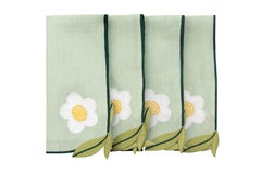 Handbestickte Trellis-Servietten (4er-Set)