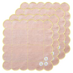 Hand Embroidered Trellis Napkins (Set of 4)