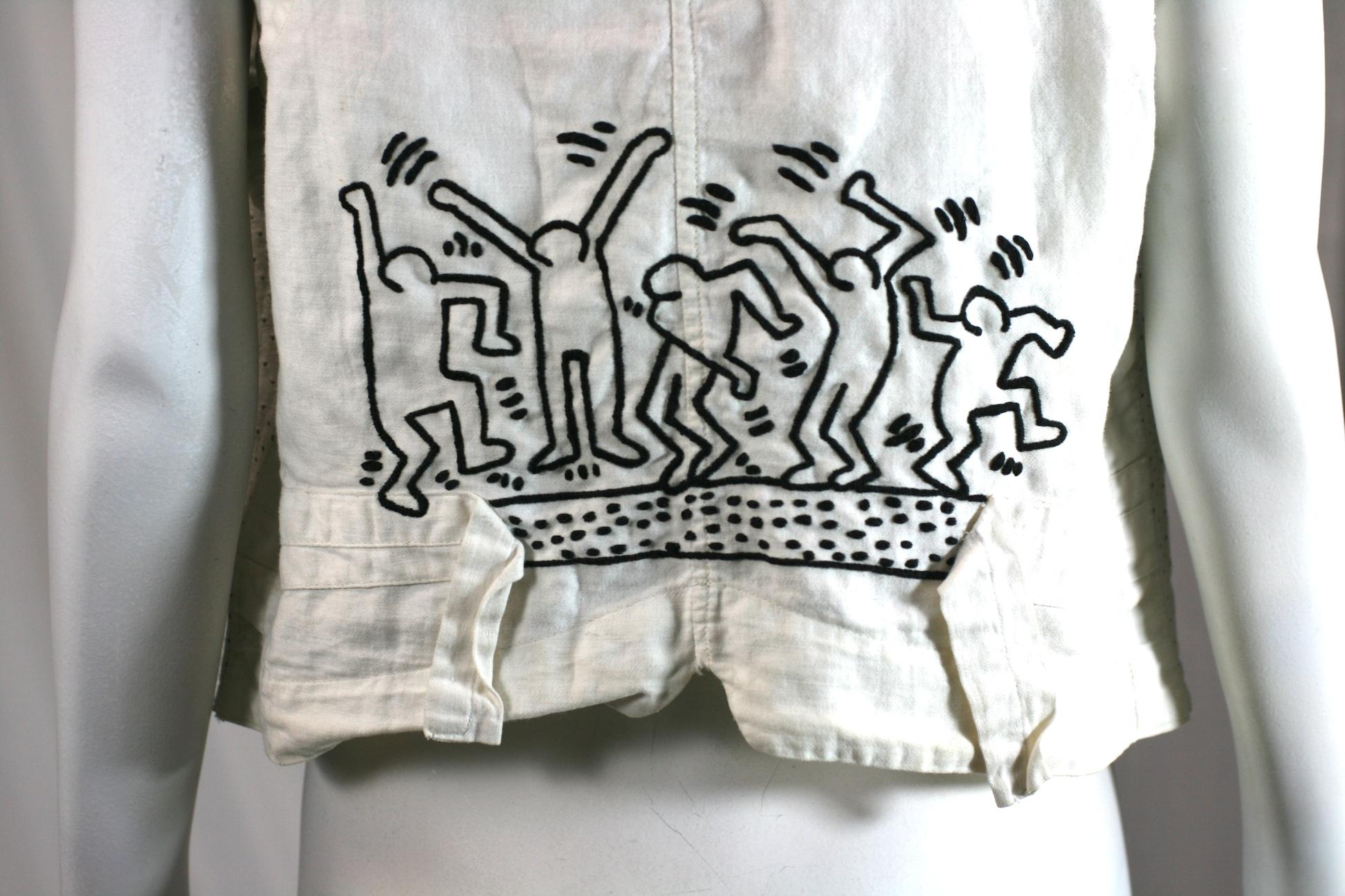 Gilet victorien brodé à la main, Keith Haring. Studio VL (Atelier Studio) Unisexe en vente