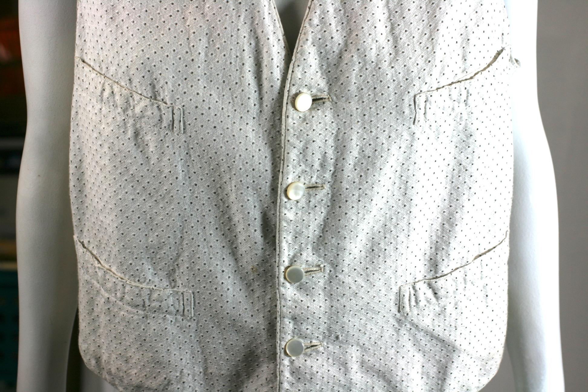 Hand Embroidered Victorian Vest, Keith Haring. Studio VL For Sale 1