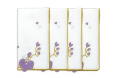 Hand Embroidered Vintage Floral Napkins (Set of 4)