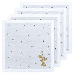 Hand Embroidered Vintage Floral Napkins (Set of 4)