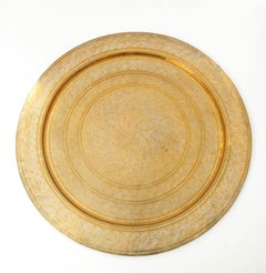 Hand Engraved Brass Wall Charger