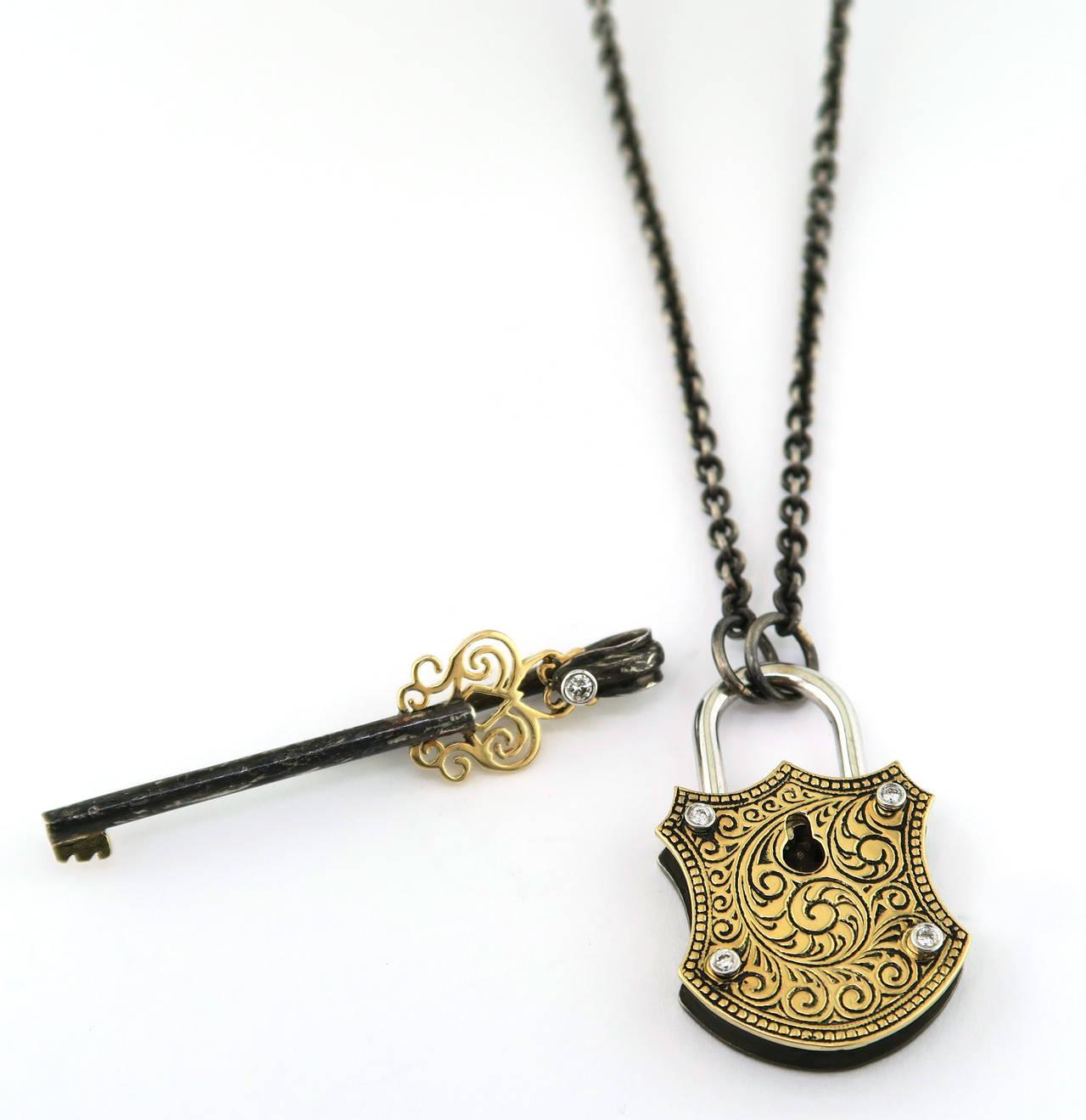 key necklace engraved