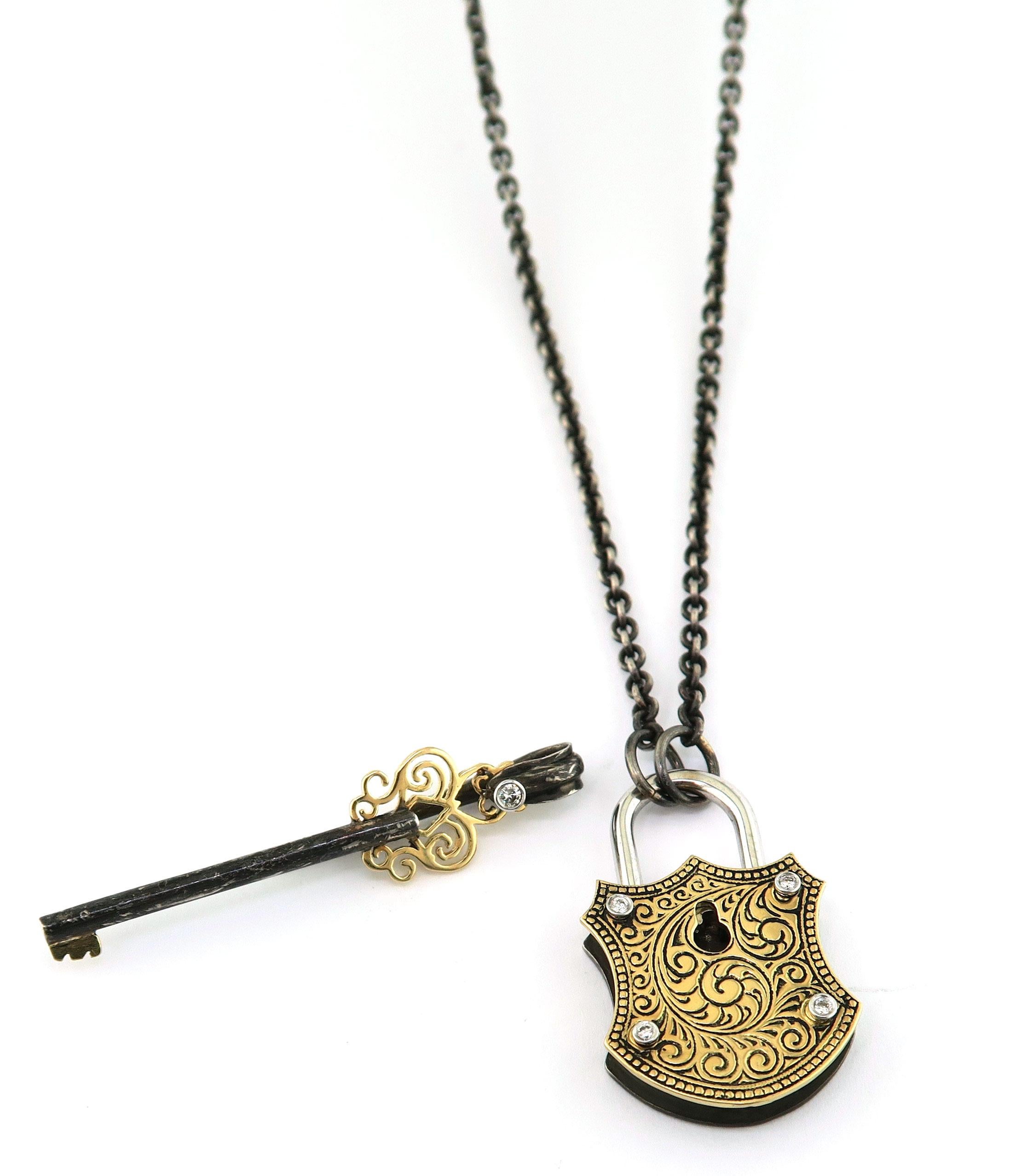 engraved key necklace