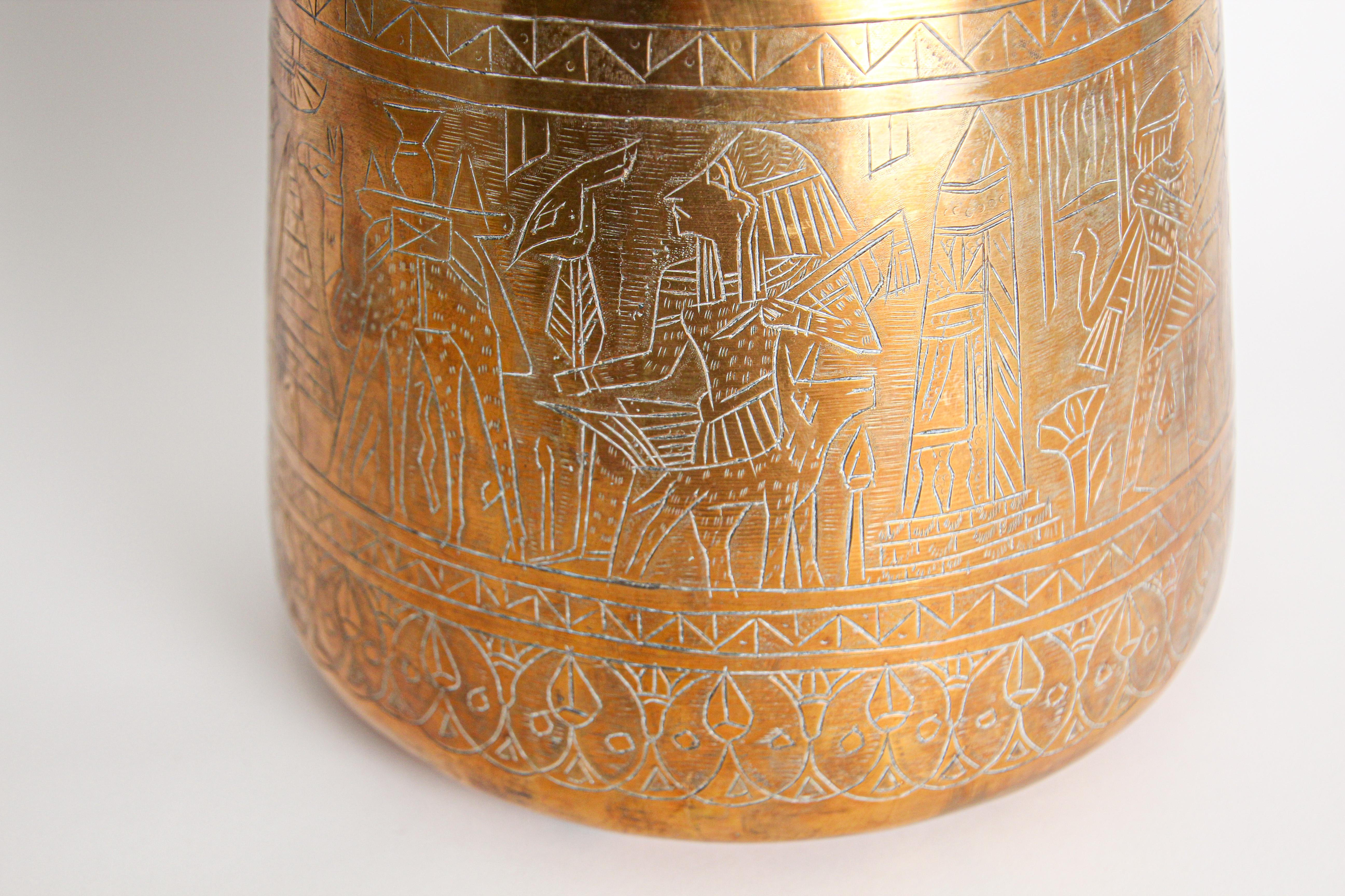 egyptian brass vase