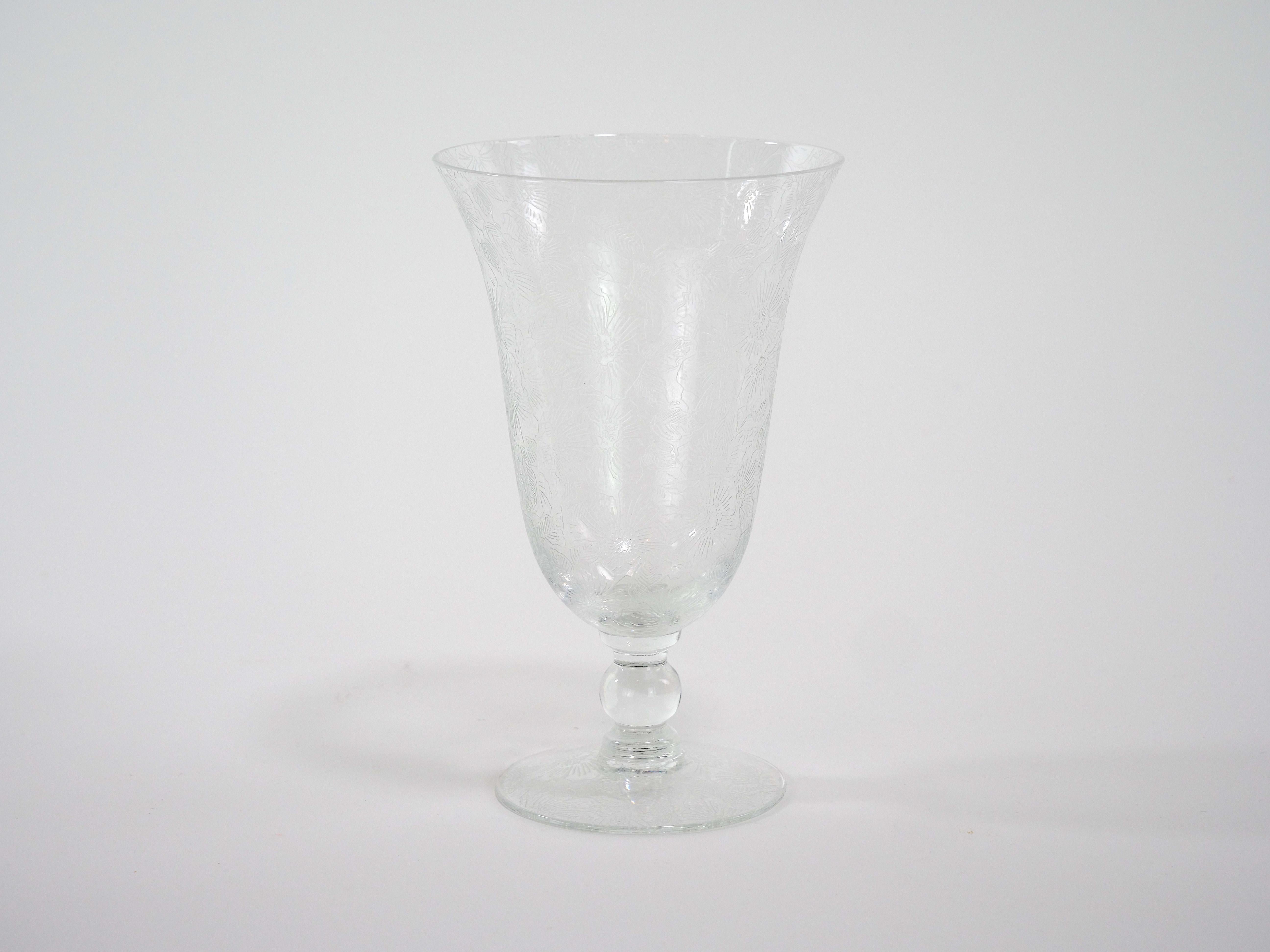 Crystal  Hand Etched Tableware Glassware Service / 12 People