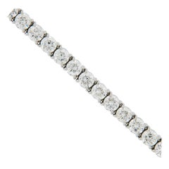 Hand Fabricated Platinum and Diamond Tennis Bracelet by Joseph Campanelli