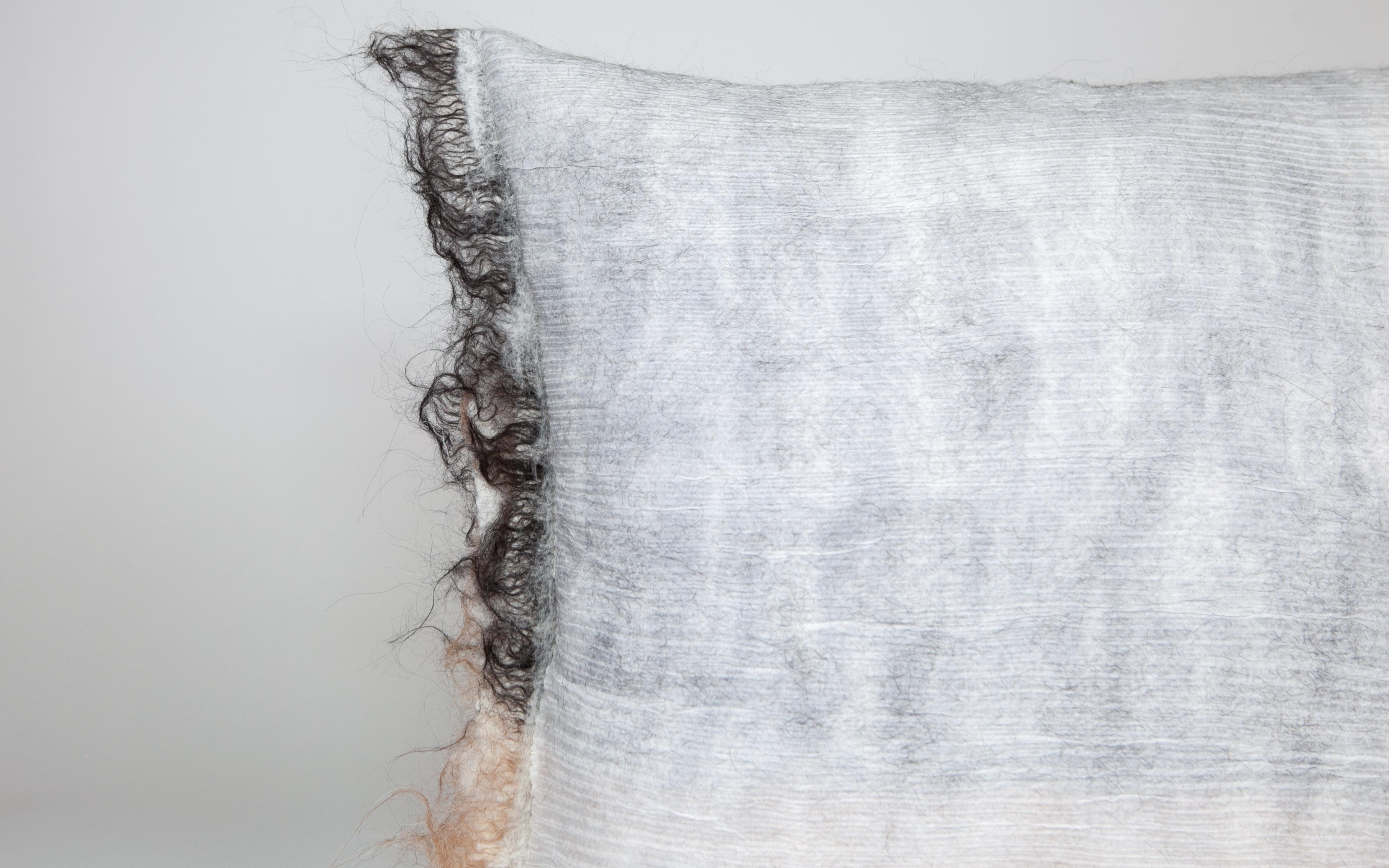 These extremely special hand felted un-dyed wool and silk cushions are created by the artist Madda Forcella in Oaxaca, Mexico. They are extremely soft to the touch and perfectly reversible. One side has the natural unfinished edges that add a unique