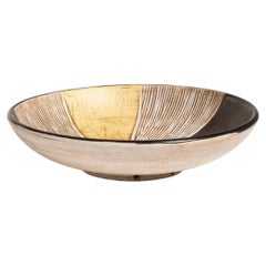 Hand-Finished Ceramic Bowl, 20th Century German Artisanal Design, 12"