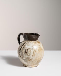 Hand-Finished Ceramic Jar, Belgium, 1970s, 10.6\" Diameter
