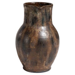 Hand-Finished Ceramic Jar, Belgium, 1970s, 7.9\" Diameter