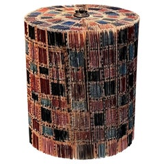 Hand Folded & Painted Vintage Book Sculpture, Italy, Contemporary