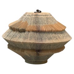 Hand Folded Round Paper Sculpture, Italy, Contemporary