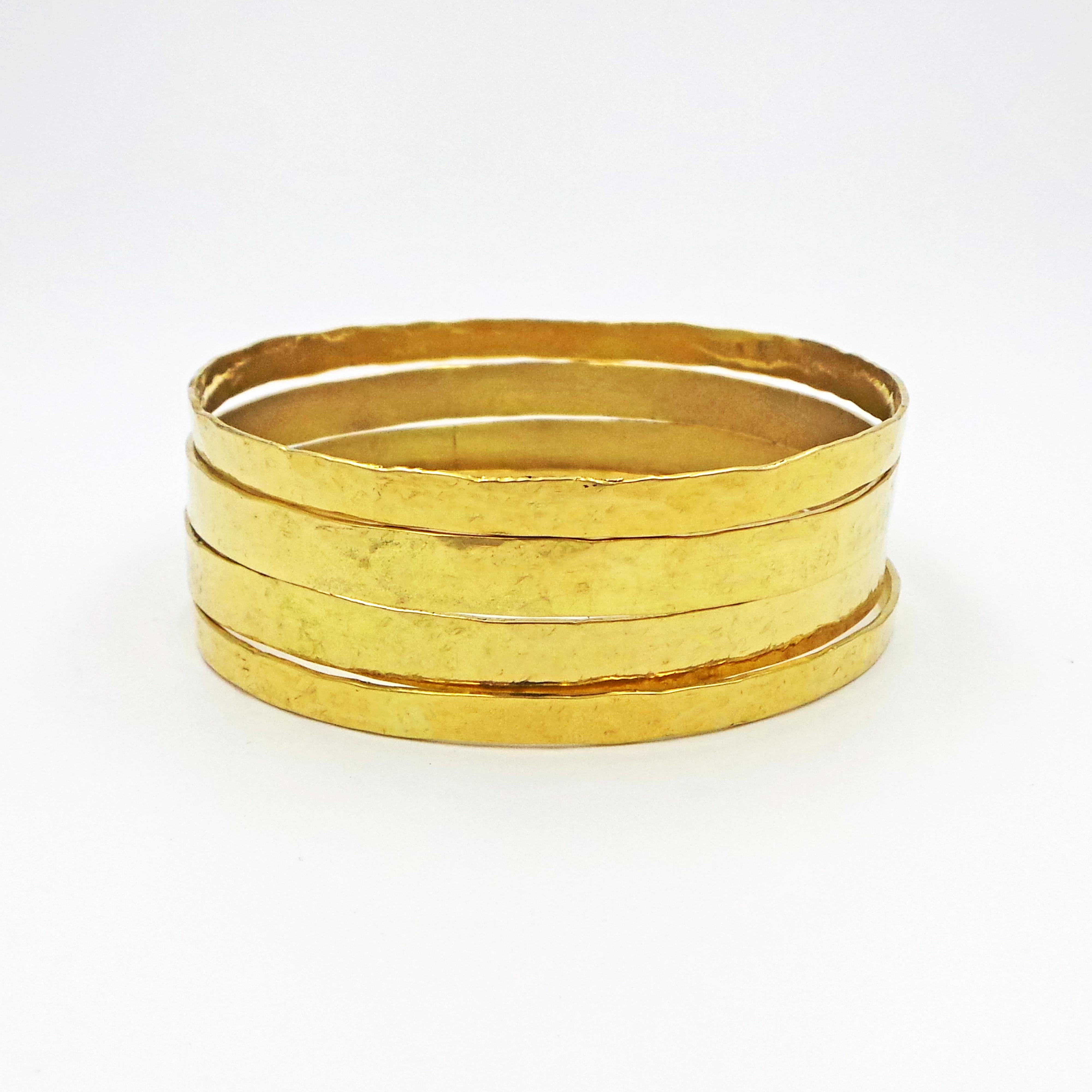 hammered gold bracelet