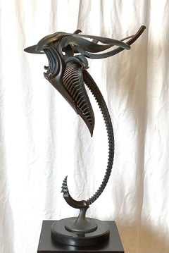 Hand Forged Bronze Sculpture Titled Organic Remnant by Lawrence Welker IV