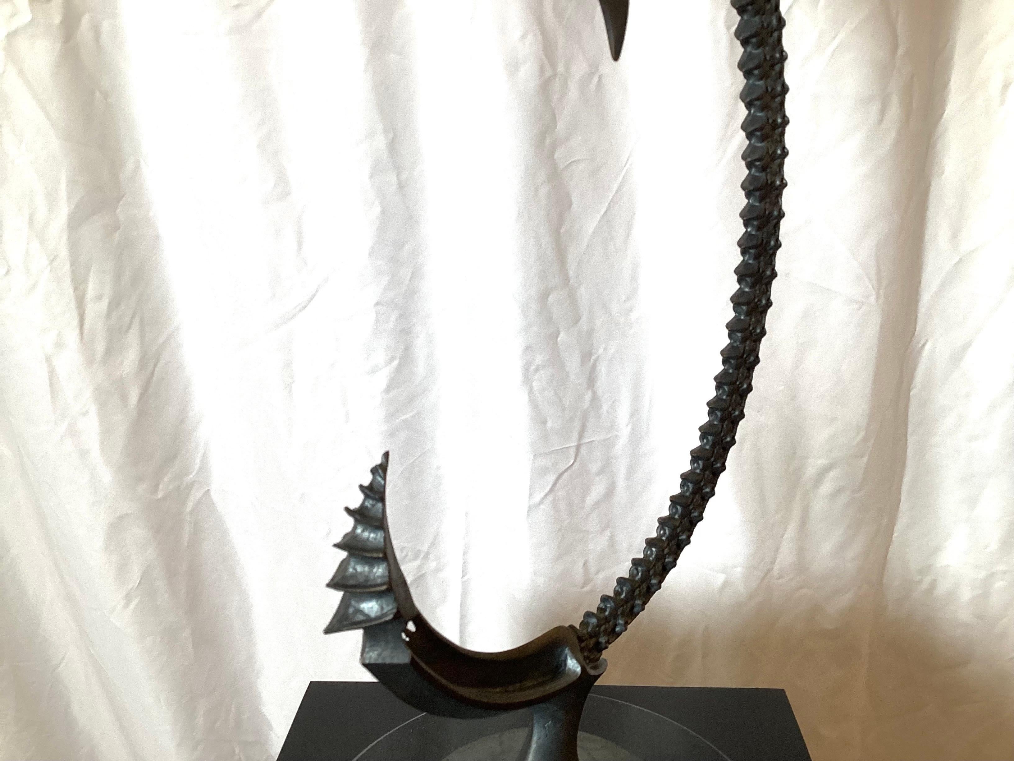 Hand Forged Bronze Sculpture Titled Organic Remnant by Lawrence Welker IV For Sale 2
