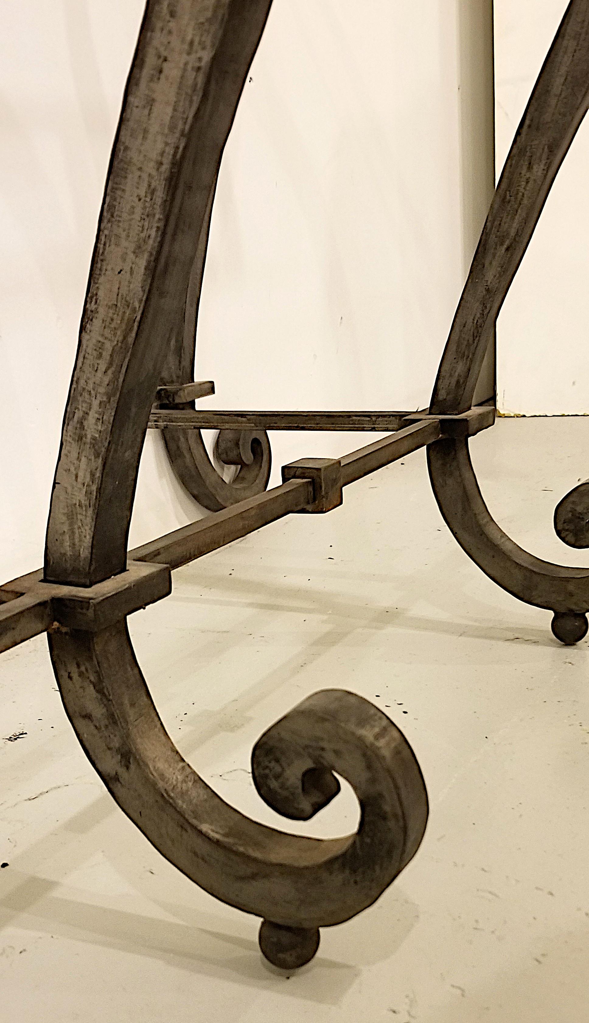 Mid-Century Modern Hand Forged California Craftsman Iron Console