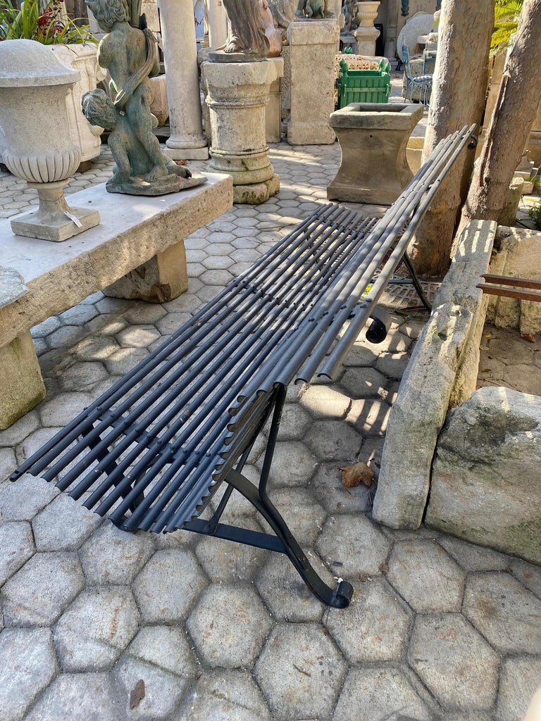 Hand Iron Arras Style Garden Bench Seat antiques furniture Los