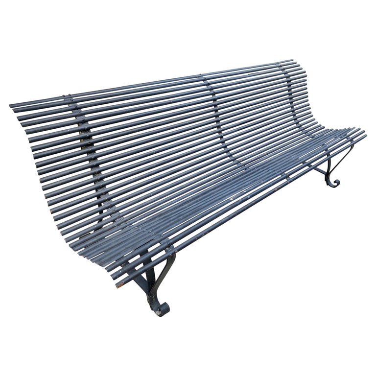 Hand Iron Arras Style Garden Bench Seat antiques furniture Los