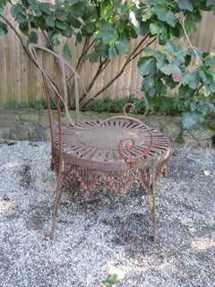 Hand-Forged Iron Chain Tassel Design Armchairs