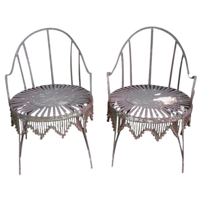 Poltrone design con nappe a catena in ferro forgiato a mano in vendita