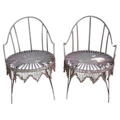 Hand-Forged Iron Chain Tassel Design Armchairs