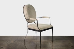 Hand Forged Iron Chair in Fabric by Costantini, Andre, In Stock