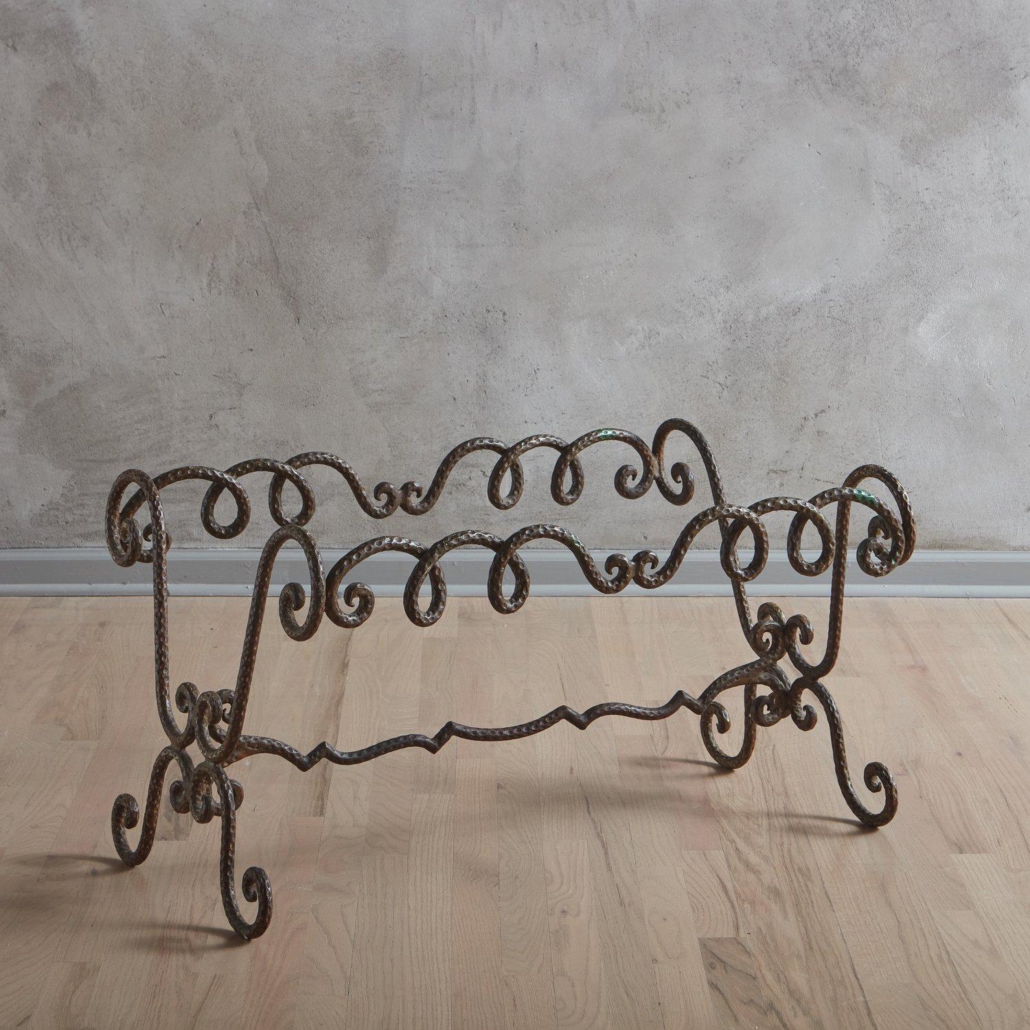 Hand Forged Iron Coffee Table in the Style Garouste & Bonetti, Italy 1960s For Sale 6