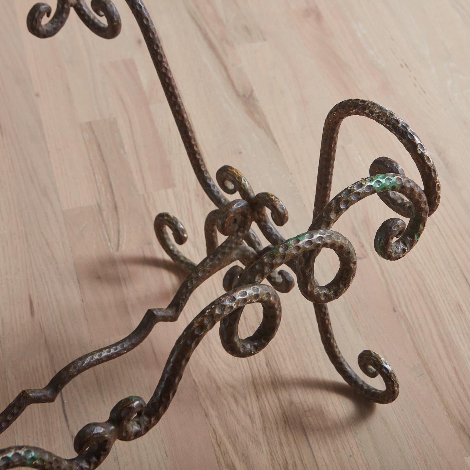 Hand Forged Iron Coffee Table in the Style Garouste & Bonetti, Italy 1960s For Sale 7