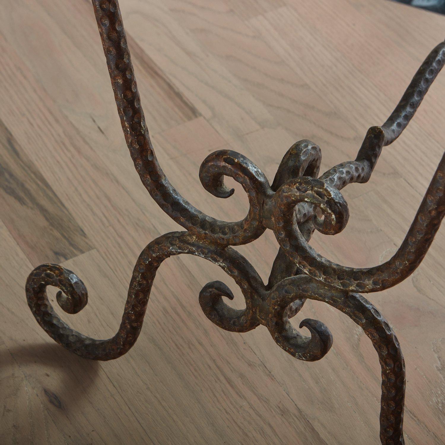 Hand Forged Iron Coffee Table in the Style Garouste & Bonetti, Italy 1960s For Sale 8