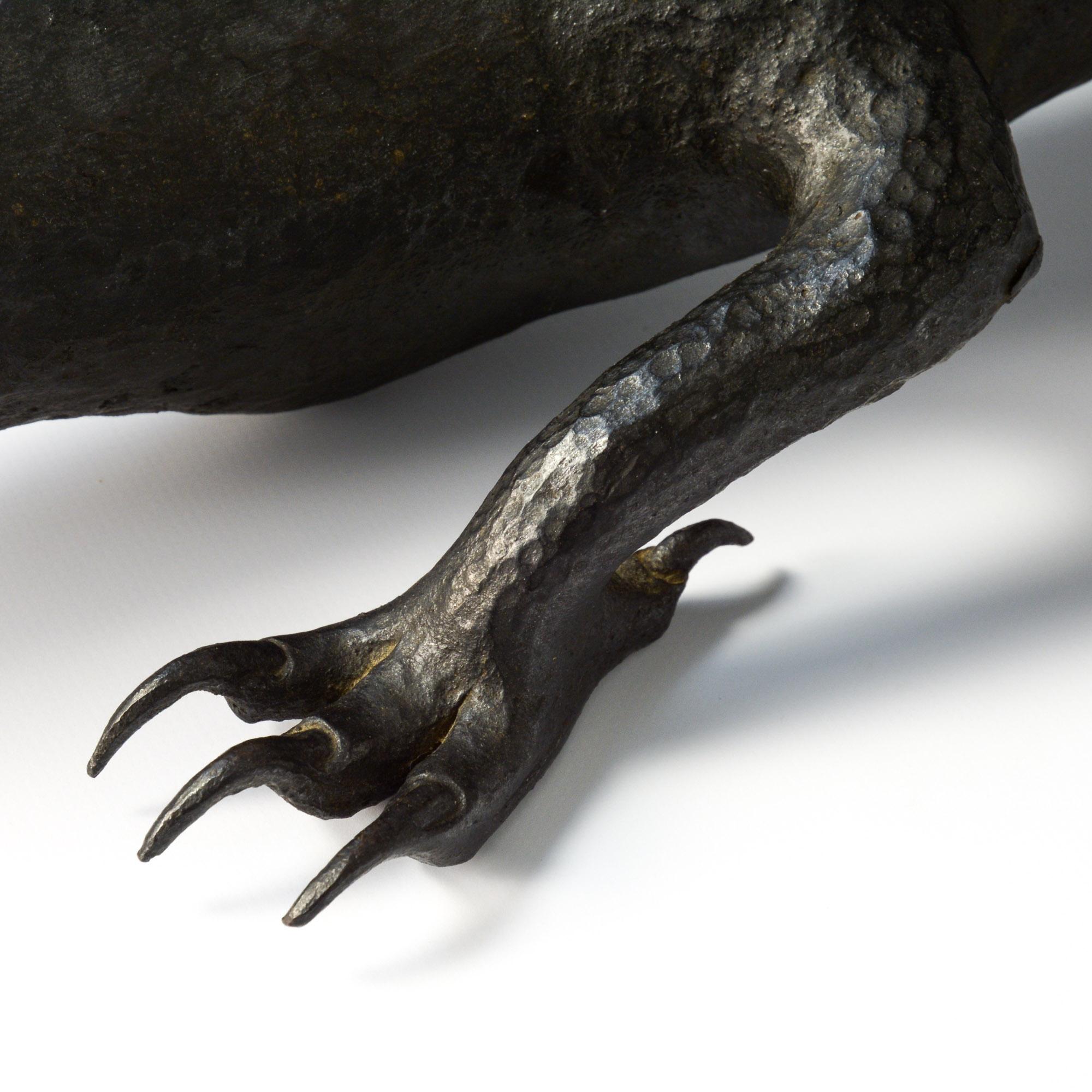 Sculpture de dragon en fer forgé à la main en vente 5