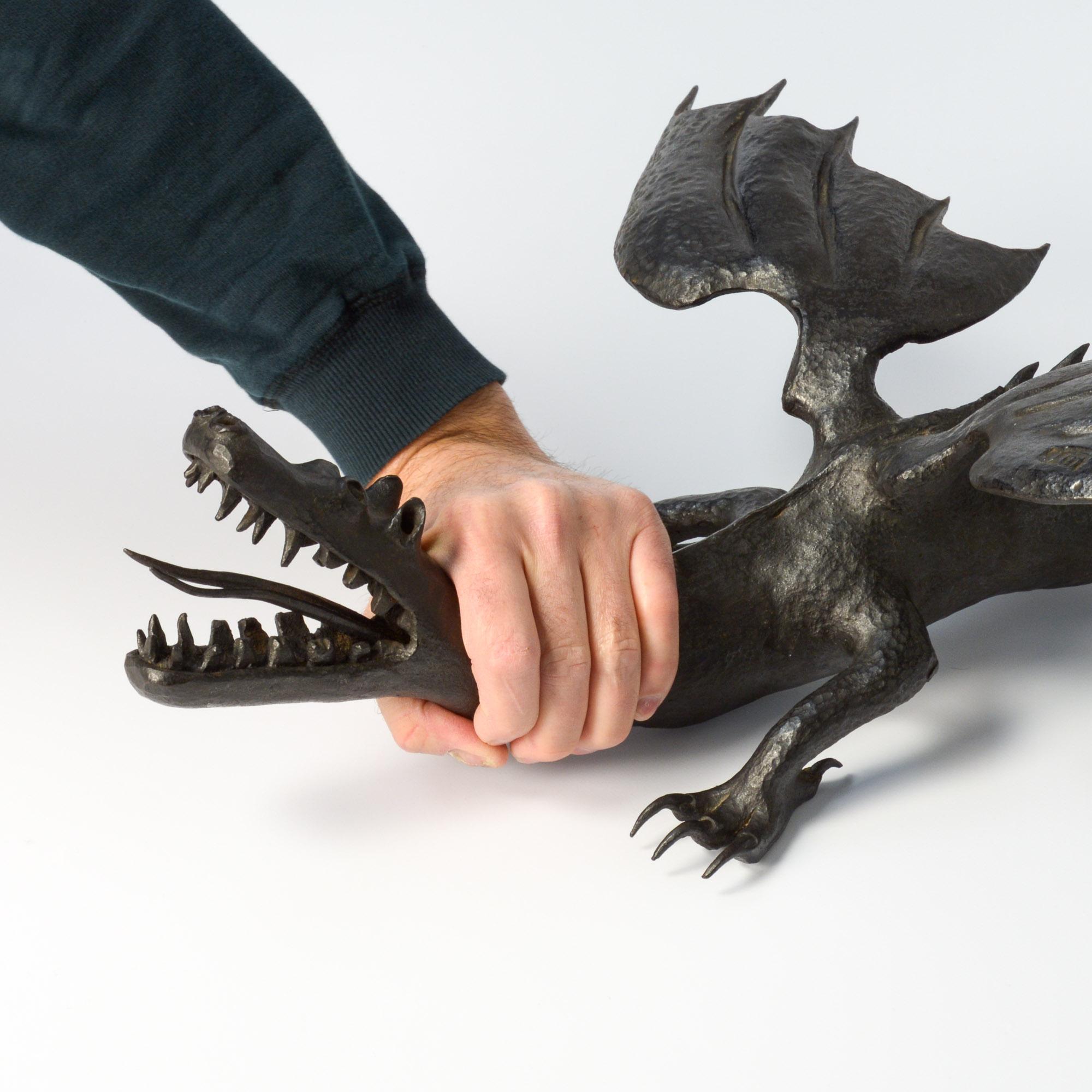 Sculpture de dragon en fer forgé à la main en vente 13