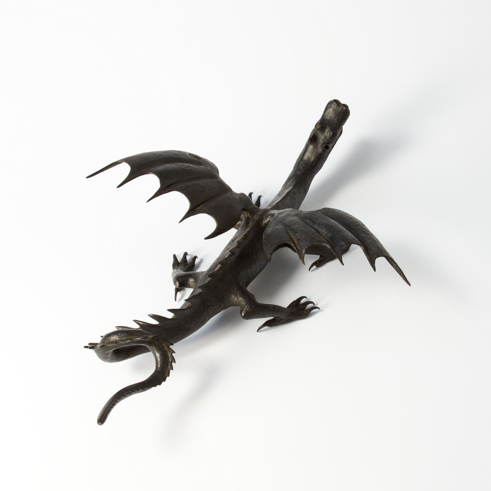 Sculpture de dragon en fer forgé à la main Bon état - En vente à Vlimmeren, BE