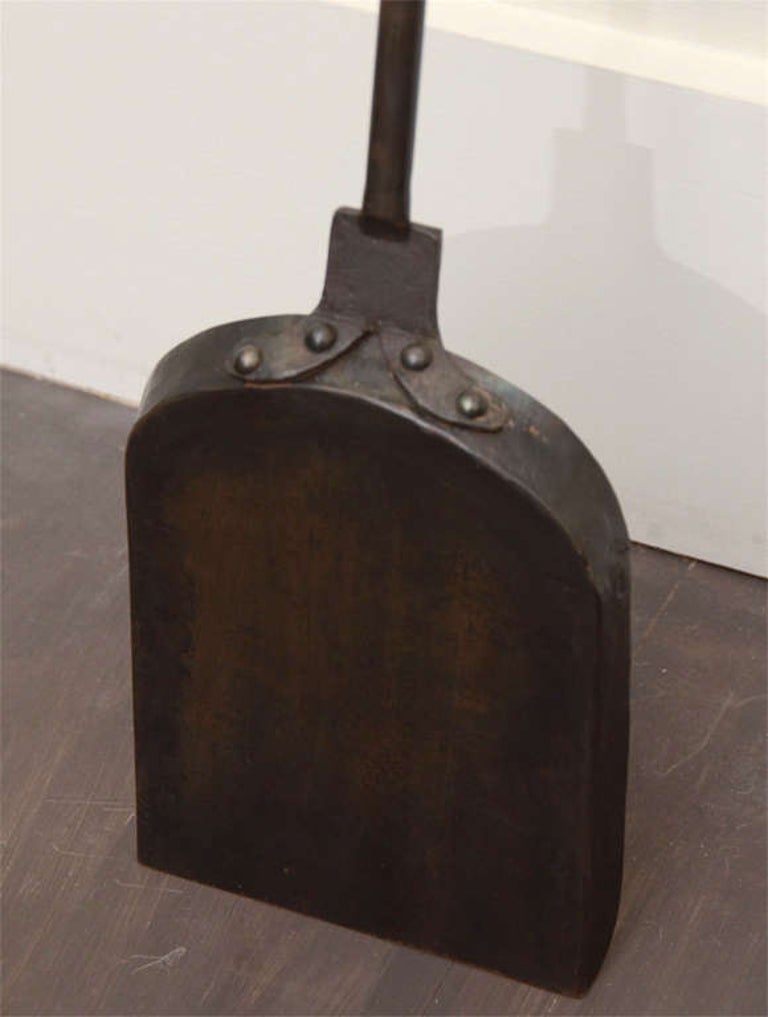 Modern Iron Fire Poker and Shovel Set For Sale at 1stDibs