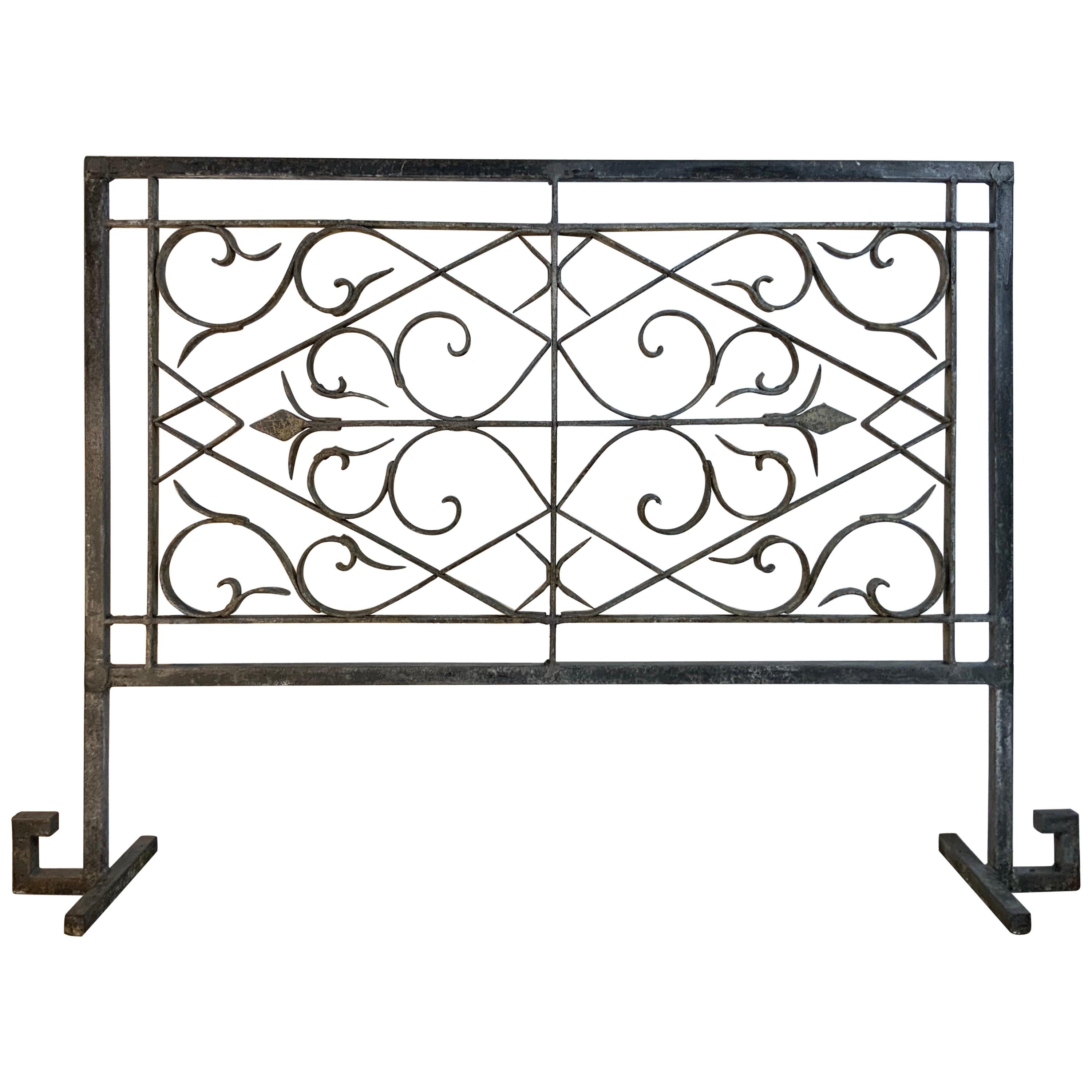 Hand Forged Iron Fireplace Screen
