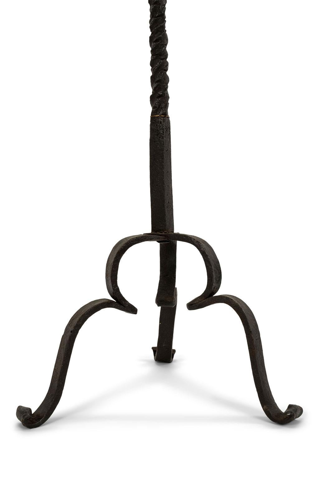 Hand-Forged Iron Floor Lamp For Sale 2