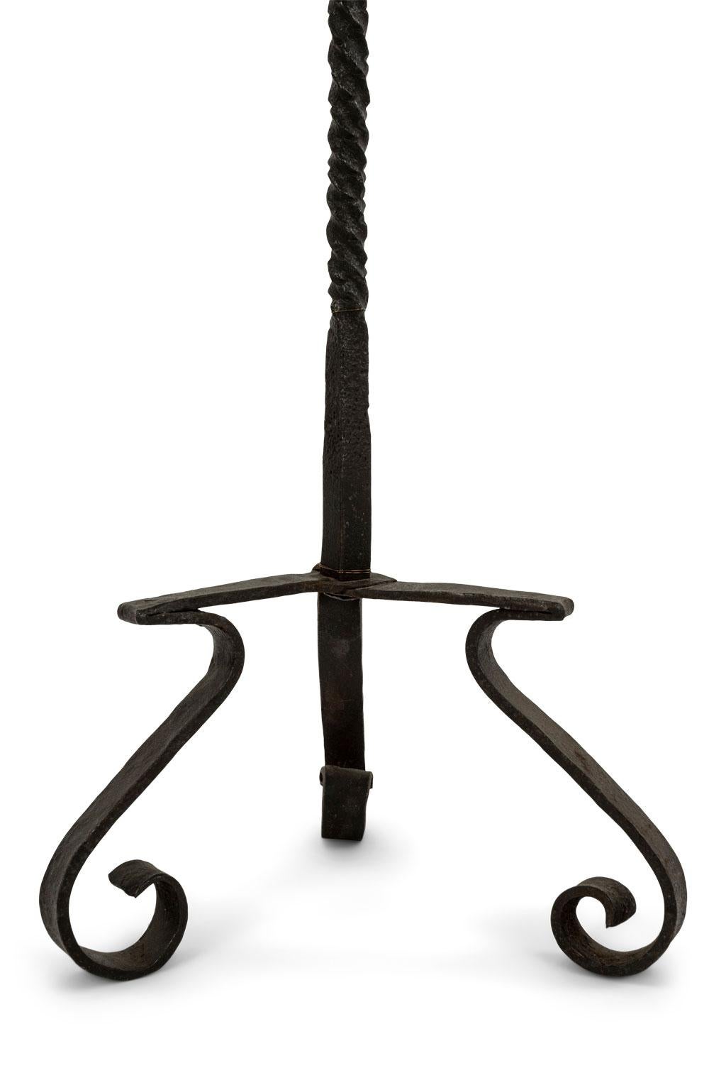 Hand-Forged Iron Floor Lamp For Sale 2