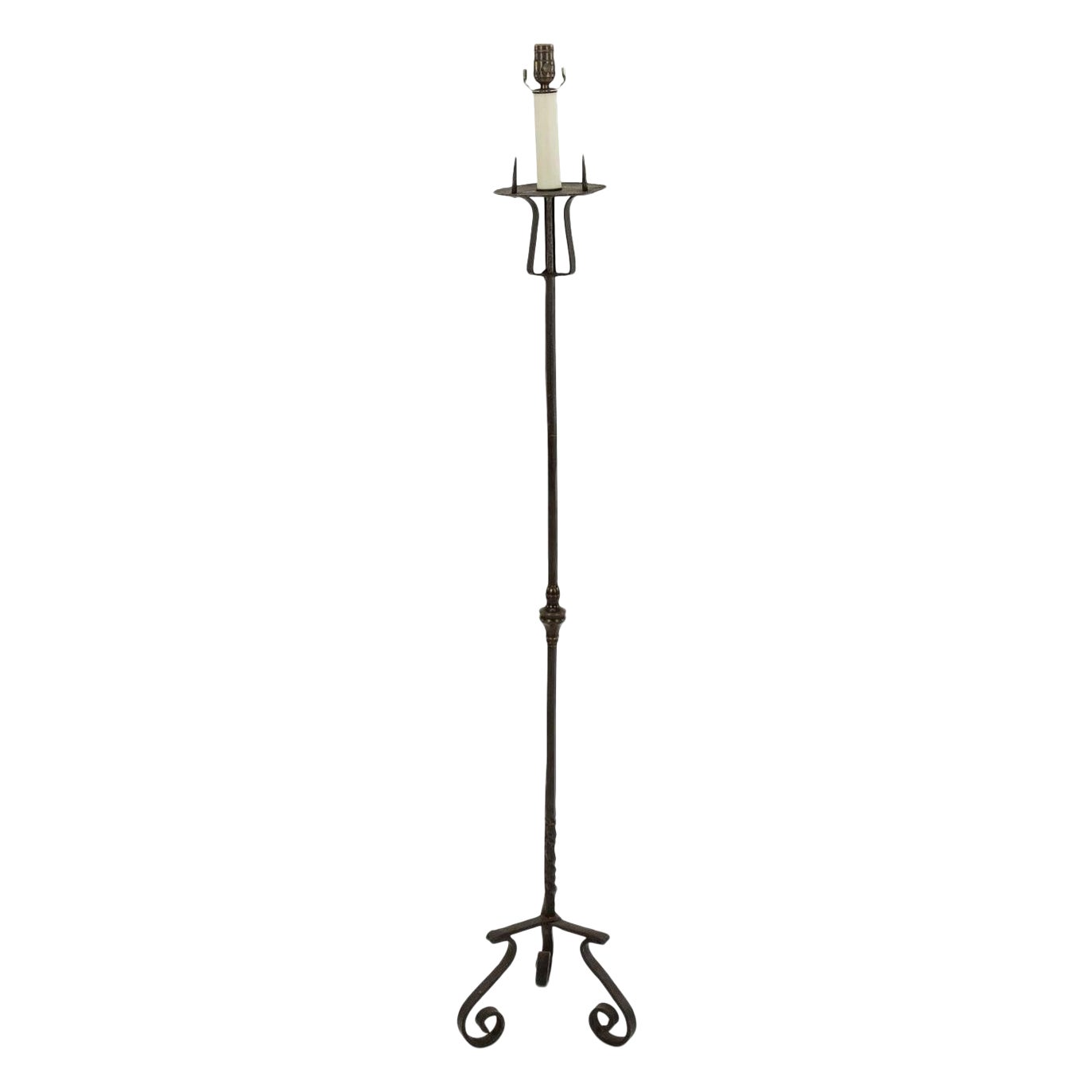 Hand-Forged Iron Floor Lamp